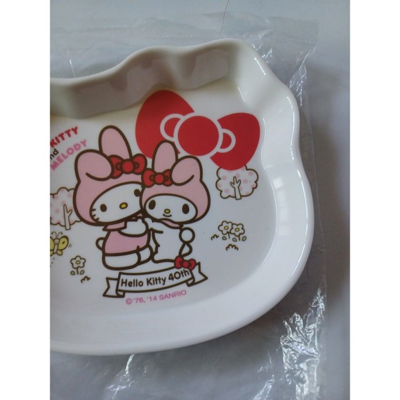NEW Sanrio Hello Kitty 40th Anniversary KITTY AND My Melody Rare Plate Dish - Picture 9 of 12